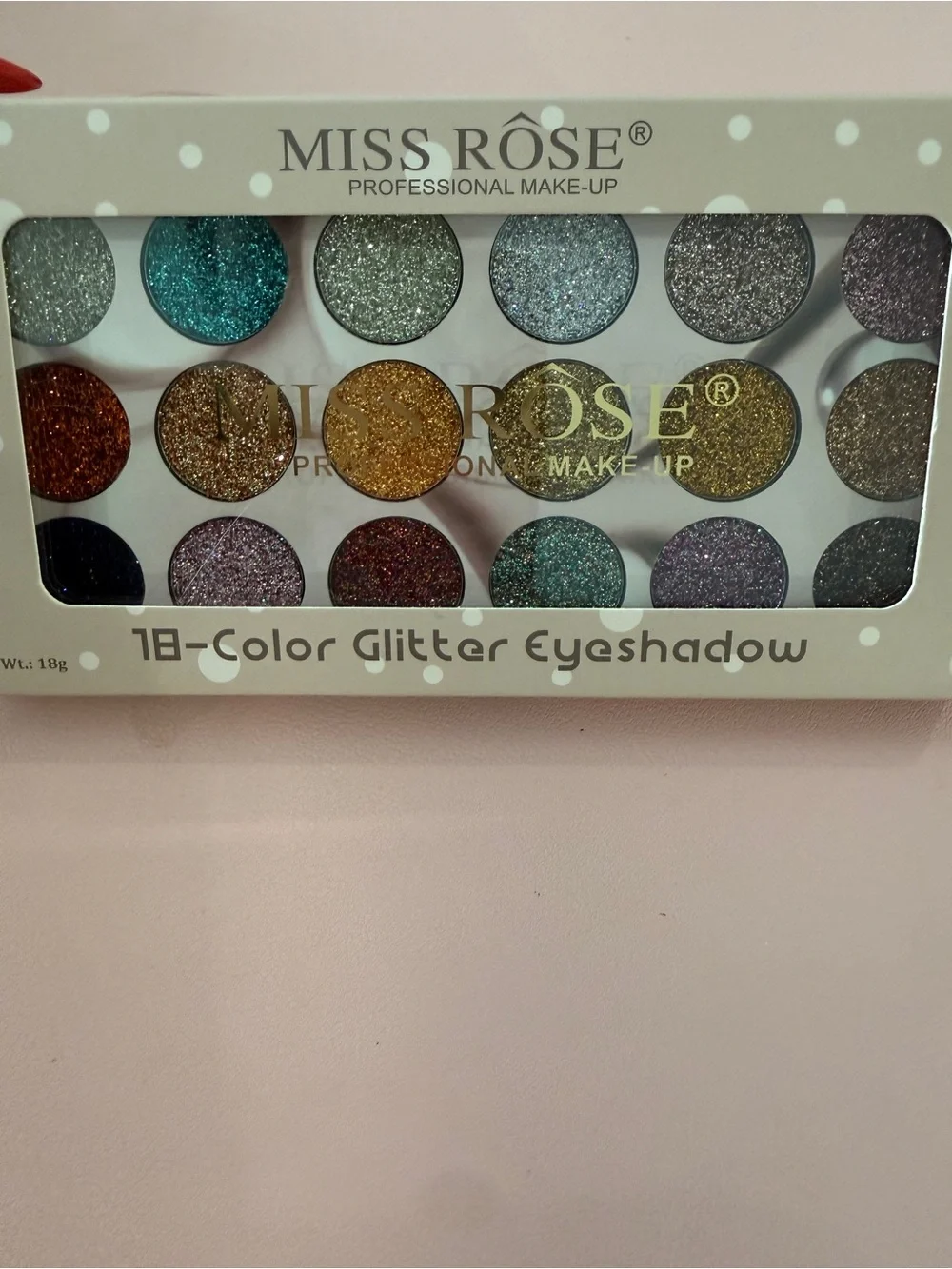3/$25 ✨ MISS RÔSE Professional Make-Up 18-Color Glitter Eyeshadow Palette ✨